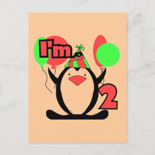 Pinguin ich bin zwei Hemden und Geschenke Postkarte