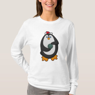 Pinguin im Bowling mit Bowlingball T-Shirt