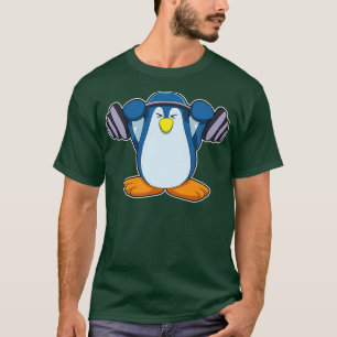 Pinguin in Bodybuilding mit Dumbells T-Shirt