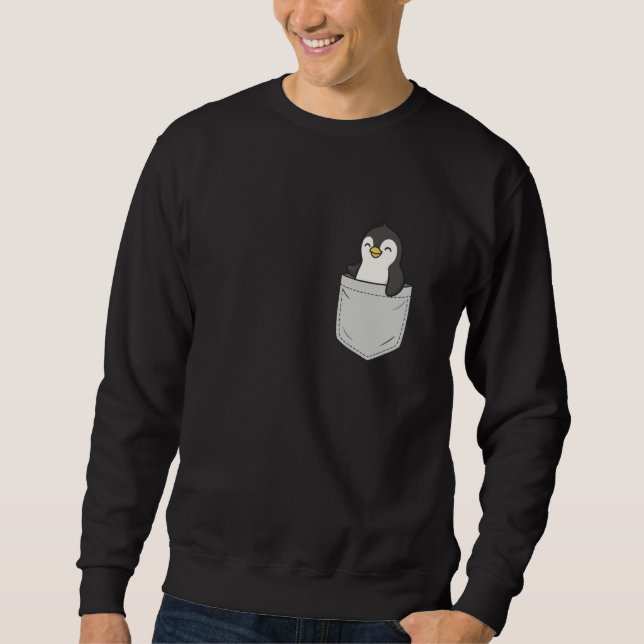 Pinguin in der Tasche Sweatshirt (Vorderseite)