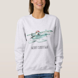 Pinguin in der Weihnachtsflugzeug Sweatshirt