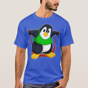 Pinguin in Fitness mit Skipping-Seil T-Shirt