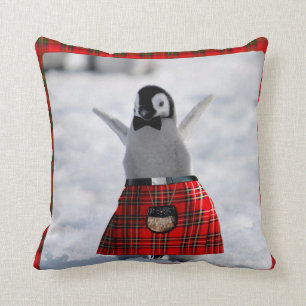 Pinguin in Kilt Kissen