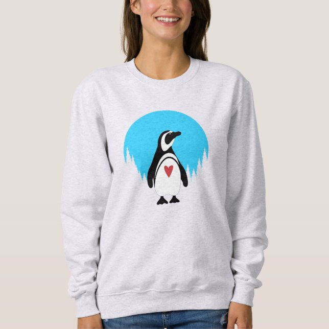 Pinguin in Nature Sweatshirt (Vorderseite)