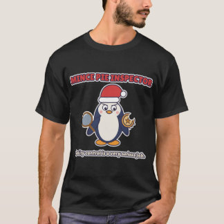 Pinguin-Inspektor für Mince Pie Lustiges Weihnacht T-Shirt