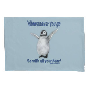 Pinguin inspirierendes Konfuzius-Zitat Kissenbezug