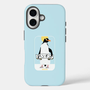 Pinguin japanische Schrift, die Pinguin lautet iPhone 16 Hülle