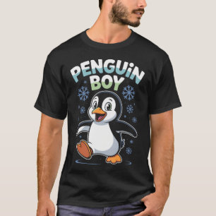 Pinguin-Jungen-Cartoon-Winter-Arktis-Tier-Geburtst T-Shirt