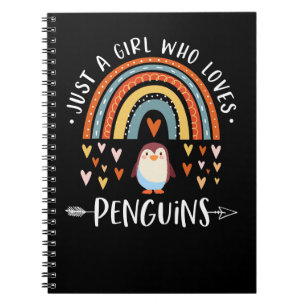 Pinguin Just A Girl, die Pinguine Rainbow Pen Lieb Notizblock