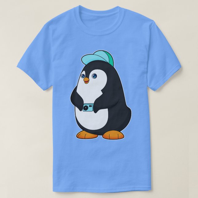 Pinguin-Kamera T-Shirt (Design vorne)