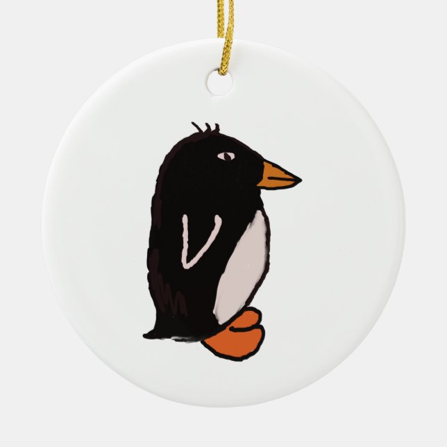 Pinguin Keramik Ornament (Vorne)