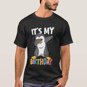 Pinguin-Kinder Geburtstagsjunge Dab Es ist mein Ge T-Shirt