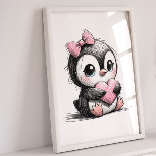 Pinguin Kinderzimmer Art   Kids Room Wall Art Poster