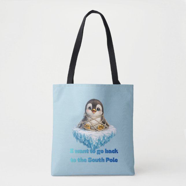 Pinguin-Klimawandel-Schutz-Design (Vorderseite)