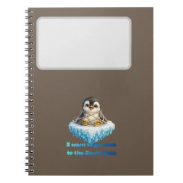 Pinguin-Klimawandel-Schutz-Design Notizblock