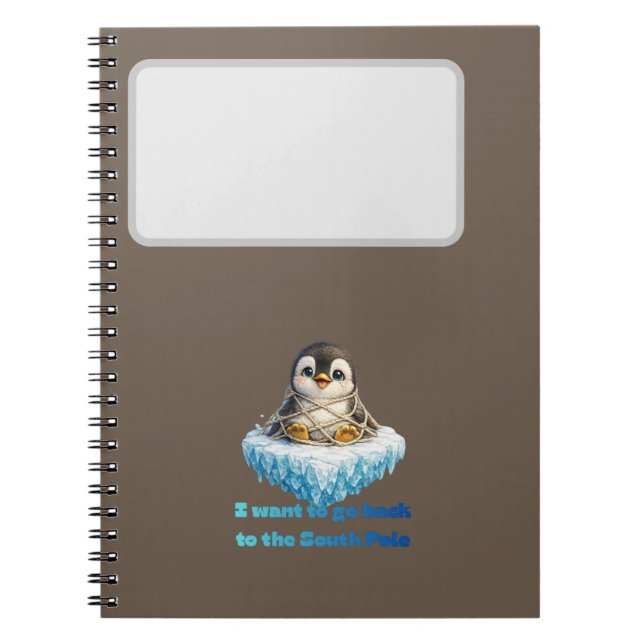 Pinguin-Klimawandel-Schutz-Design Notizblock (Vorderseite)