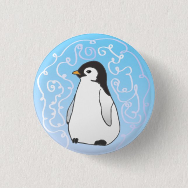 Pinguin-Knopf Button (Vorderseite)