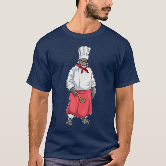 Pinguin Koch Chef Hut Kochen T-Shirt (Vorderseite)