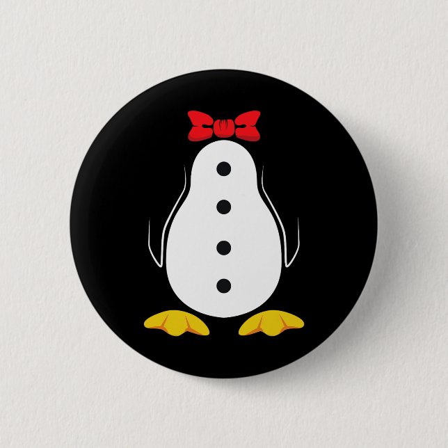 Pinguin Kostüm Tuxedo Halloween Geschenk für Junge Button (Vorderseite)