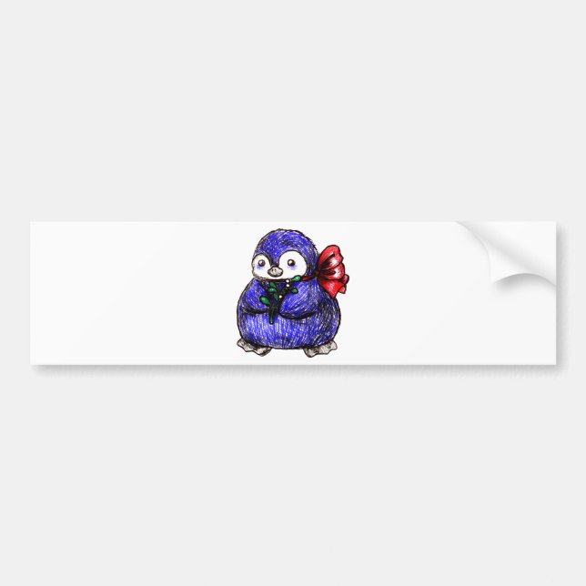 Pinguin-Küken Autoaufkleber (Vorne)