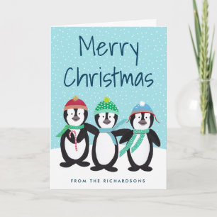 Pinguin-Kumpel-Weihnachtsgruß-Karte Feiertagskarte