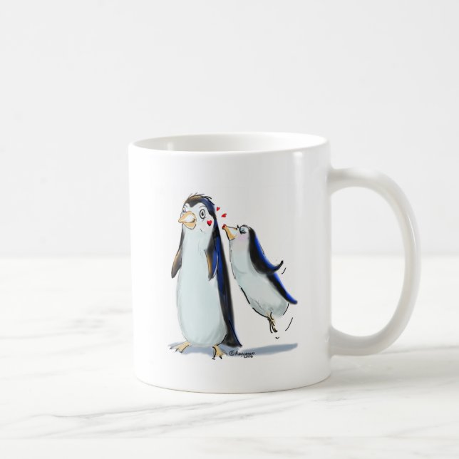 Pinguin-Kuss Tasse (Rechts)