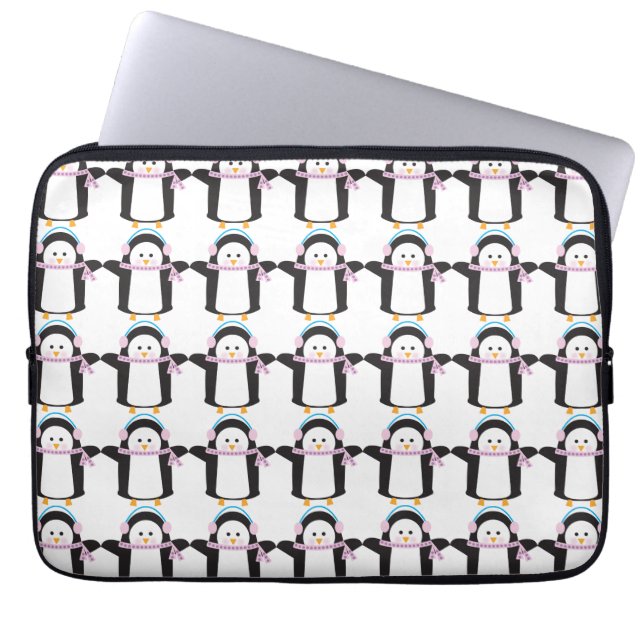 Pinguin Laptopschutzhülle (Vorderseite)