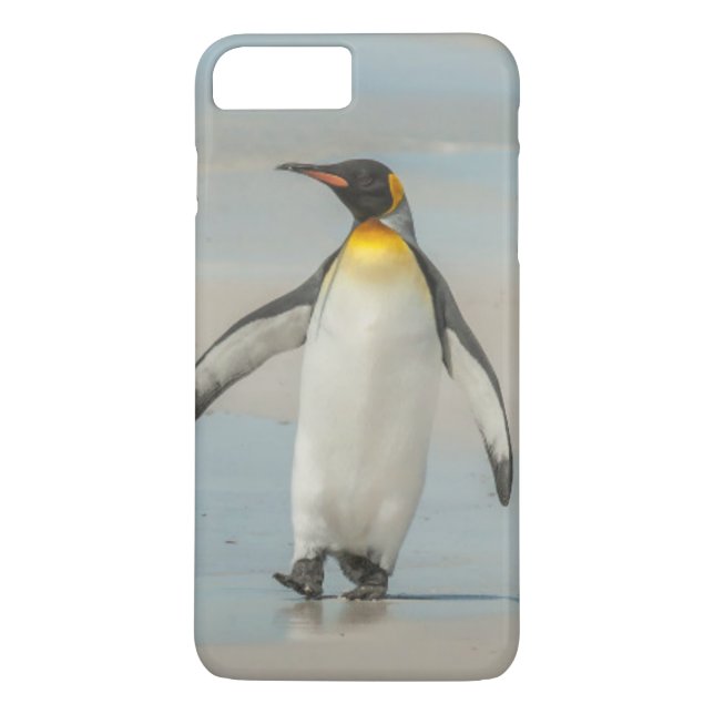 Pinguin läuft am Strand entlang Case-Mate iPhone Hülle (Rückseite)