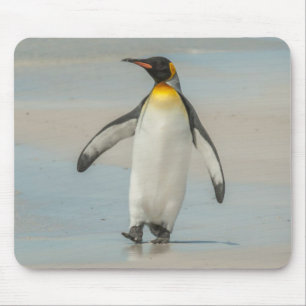 Pinguin läuft am Strand entlang Mousepad