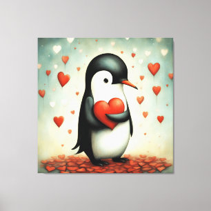 Pinguin Liebe 1 Leinwanddruck