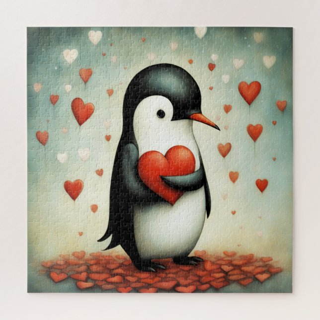 Pinguin Liebe 1 Puzzle (Vertikal)