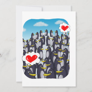 Pinguin-Liebe für Valentine Feiertagskarte