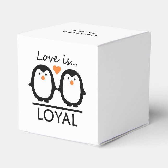 Pinguin-Liebe-Gefälligkeitsboxen Geschenkschachtel (Rückseite)