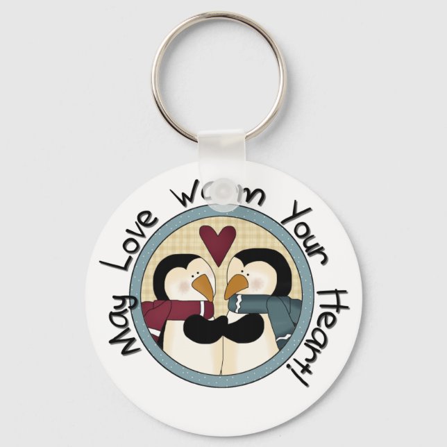 Pinguin Liebe Holiday Shirts und Geschenke Schlüsselanhänger (Vorderseite)