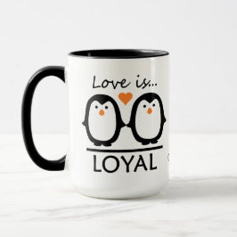 Pinguin Liebe individuellen Namen & DattelTasse Tasse