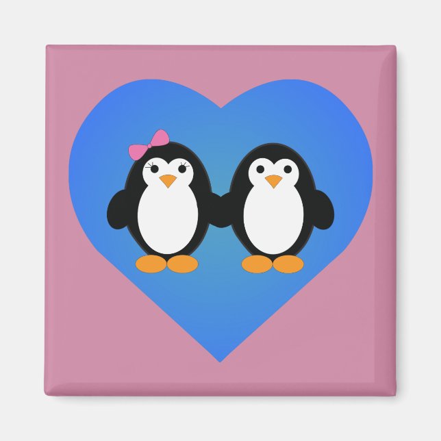 Pinguin-Liebe Magnet (Vorne)