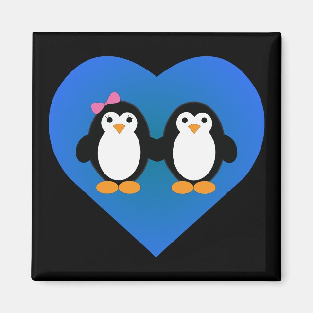Pinguin-Liebe Magnet (Vorne)