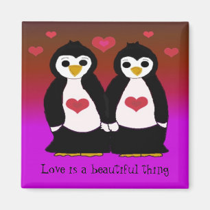 Pinguin-Liebe Magnet