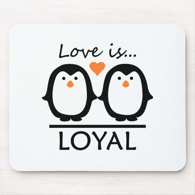 Pinguin-Liebe Mousepad (Vorne)