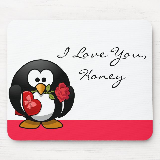 Pinguin Liebe Mousepad (Vorne)