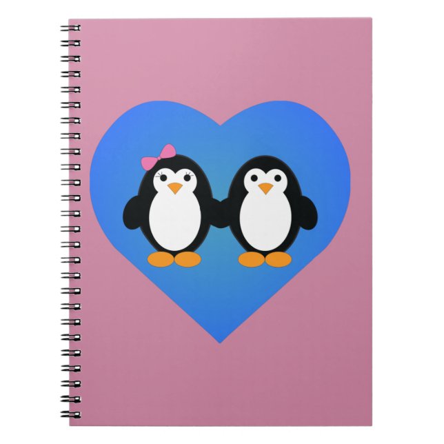 Pinguin-Liebe Notizblock (Vorderseite)