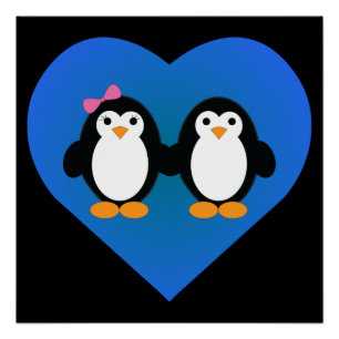 Pinguin-Liebe Poster