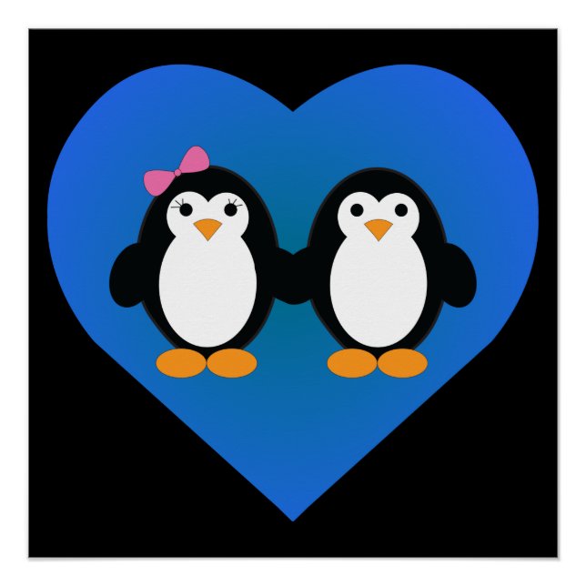Pinguin-Liebe Poster (Vorderseite)