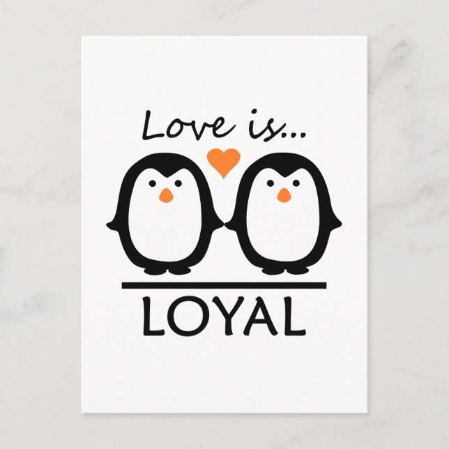 Pinguin-Liebe Postkarte (Vorderseite)