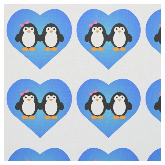 Pinguin-Liebe Stoff (Muster)