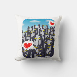 Pinguin-Liebe zum Valentinstag Kissen