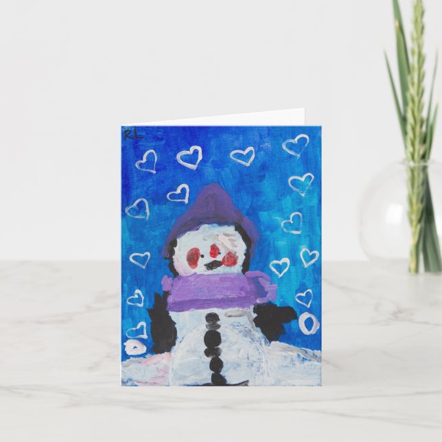 Pinguin Lieben Wintercard Karte (Vorderseite)