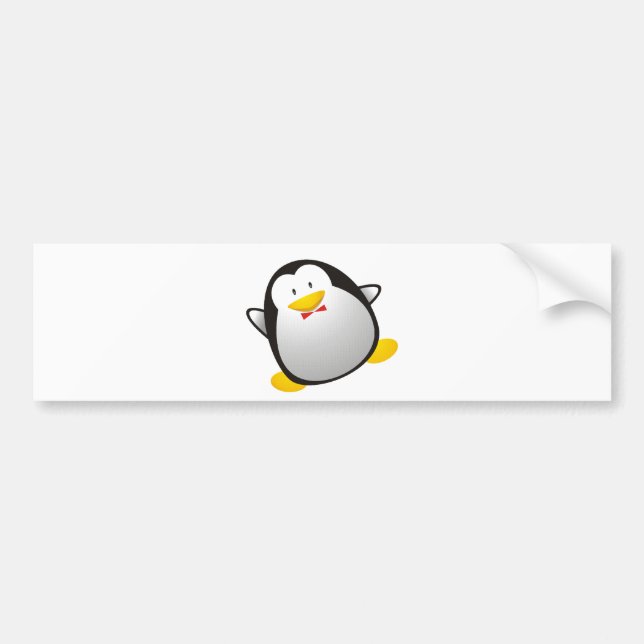 Pinguin-Linux-Bild-Smoking Autoaufkleber (Vorne)