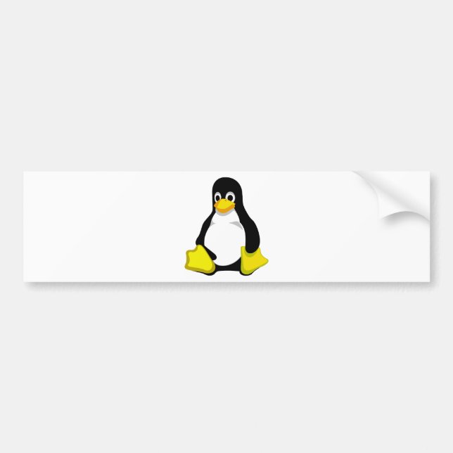 Pinguin Linux Tux Autoaufkleber (Vorne)