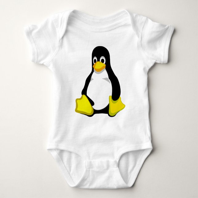 Pinguin Linux Tux Baby Strampler (Vorderseite)
